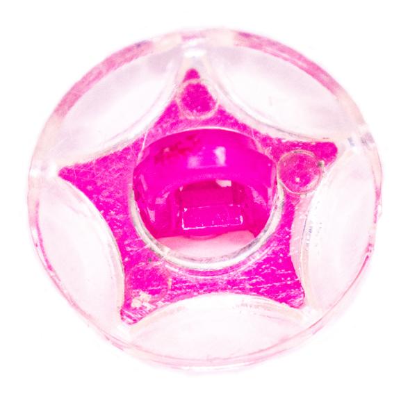 Kinderknoop als ronde knoopjes met ster in donkerpaars 13 mm 0.51 inch